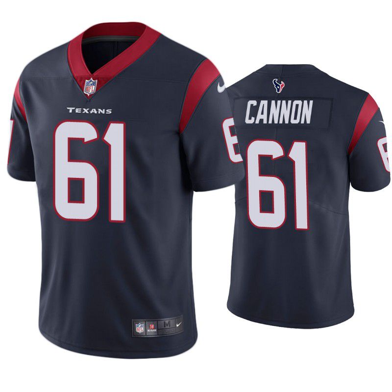 Men Houston Texans #61 Marcus Cannon Nike Navy Limited NFL Jersey